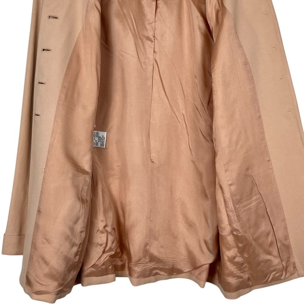 Rena Rowan 100% Silk Longline Career Blazer Jacket Flesh Colored Size 6 Vintage - Picture 7 of 13